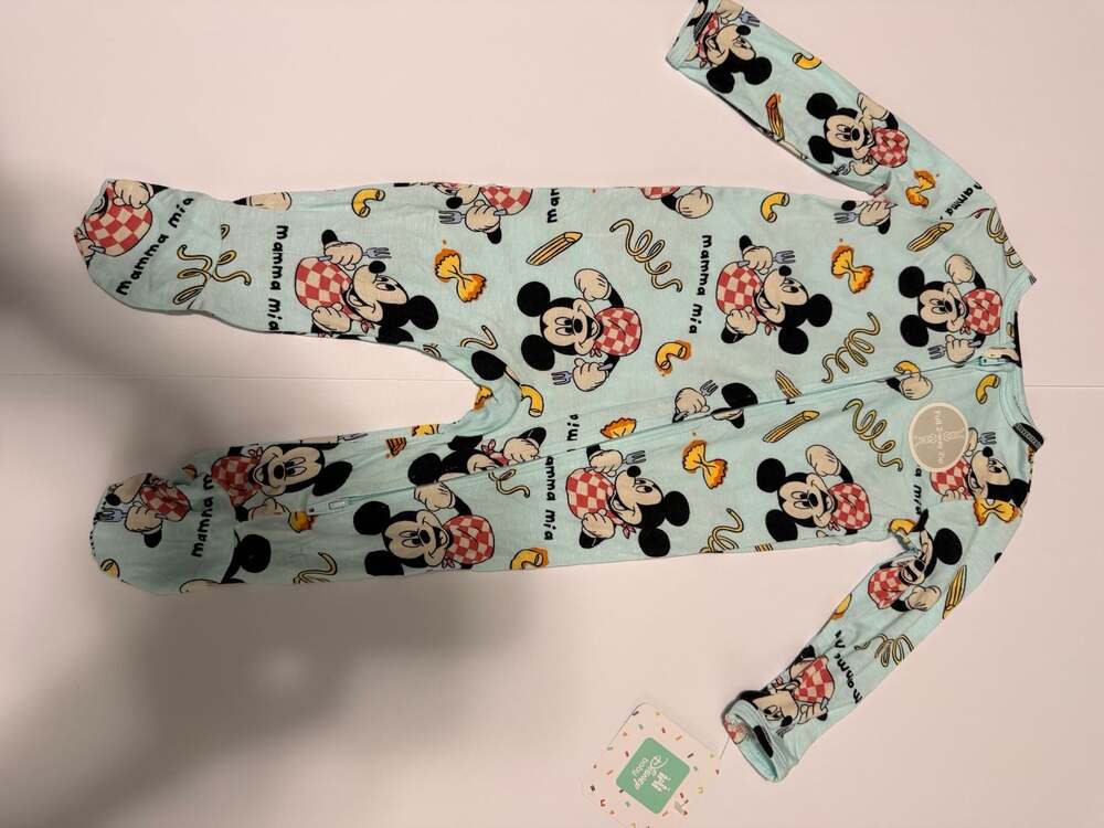 Disney Baby Mickey Mouse Bamboo Zippy Size 3-6 Months